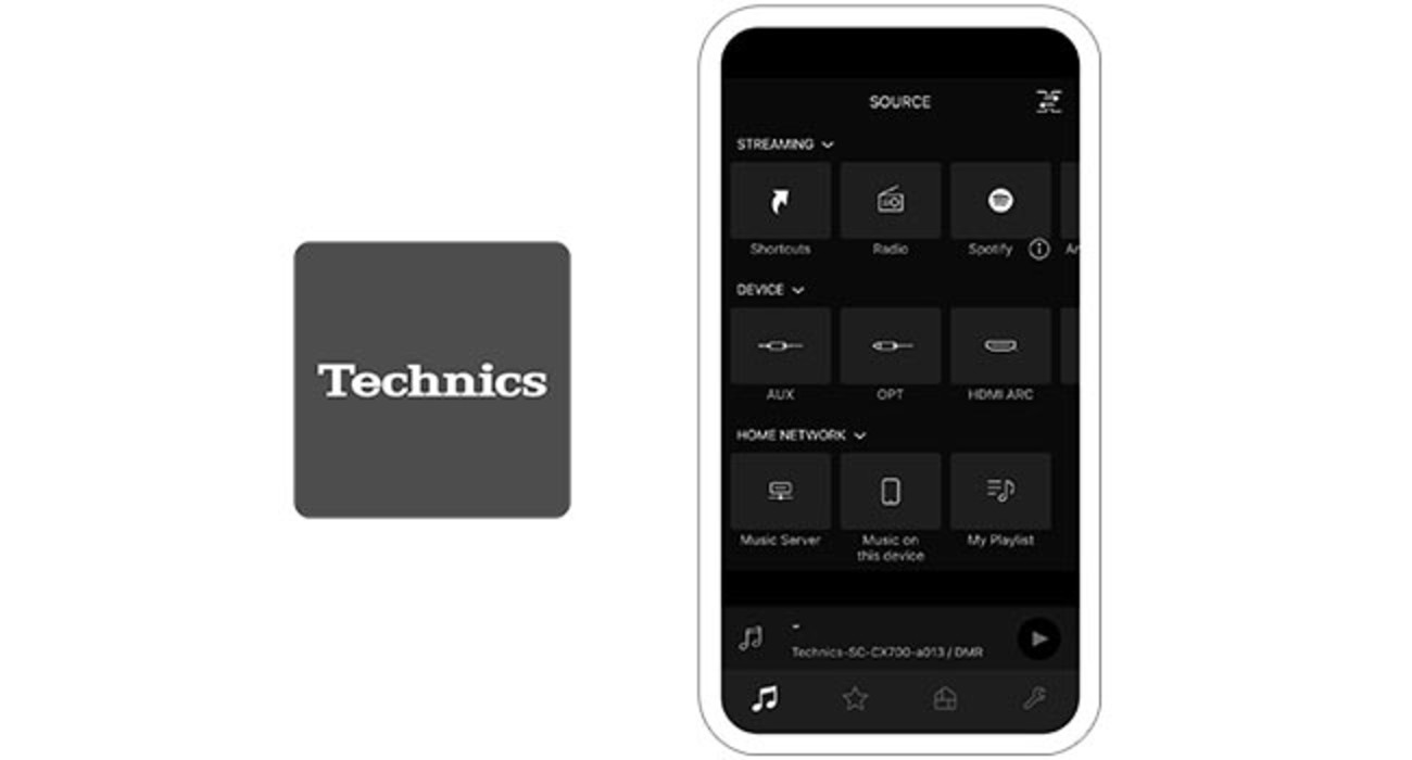 Adjust settings in the Technics Audio App