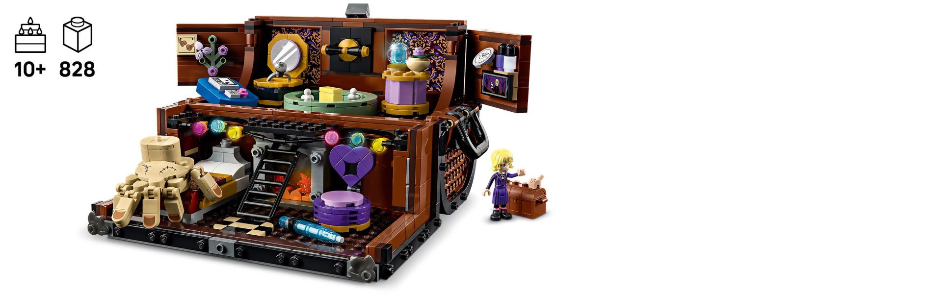 Once built, this detailed set encourages fans to use their imaginations and create their own stories in the Wednesday universe.
