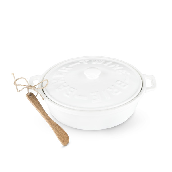  Muldale Brie Baker with Lid and Spreader - Camembert Baker in  Red - Baked Brie Baking Dish - Brie Cheese Baker - 5.5” - With Spreader and  Box : Grocery & Gourmet Food