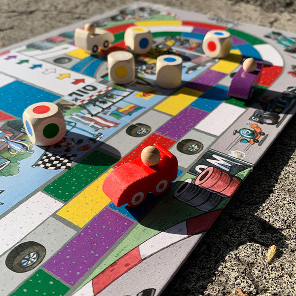 HABA Monza Car Racing Beginner's Board Game for Tactical