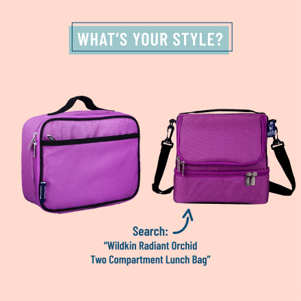 Wildkin Kids Insulated Lunch Box for Boy and Girls, BPA Free (Wishbone  Purple)