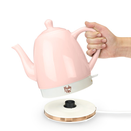 Noelle Pink Ceramic Electric Tea Kettle by Pinky Up - 1.5L