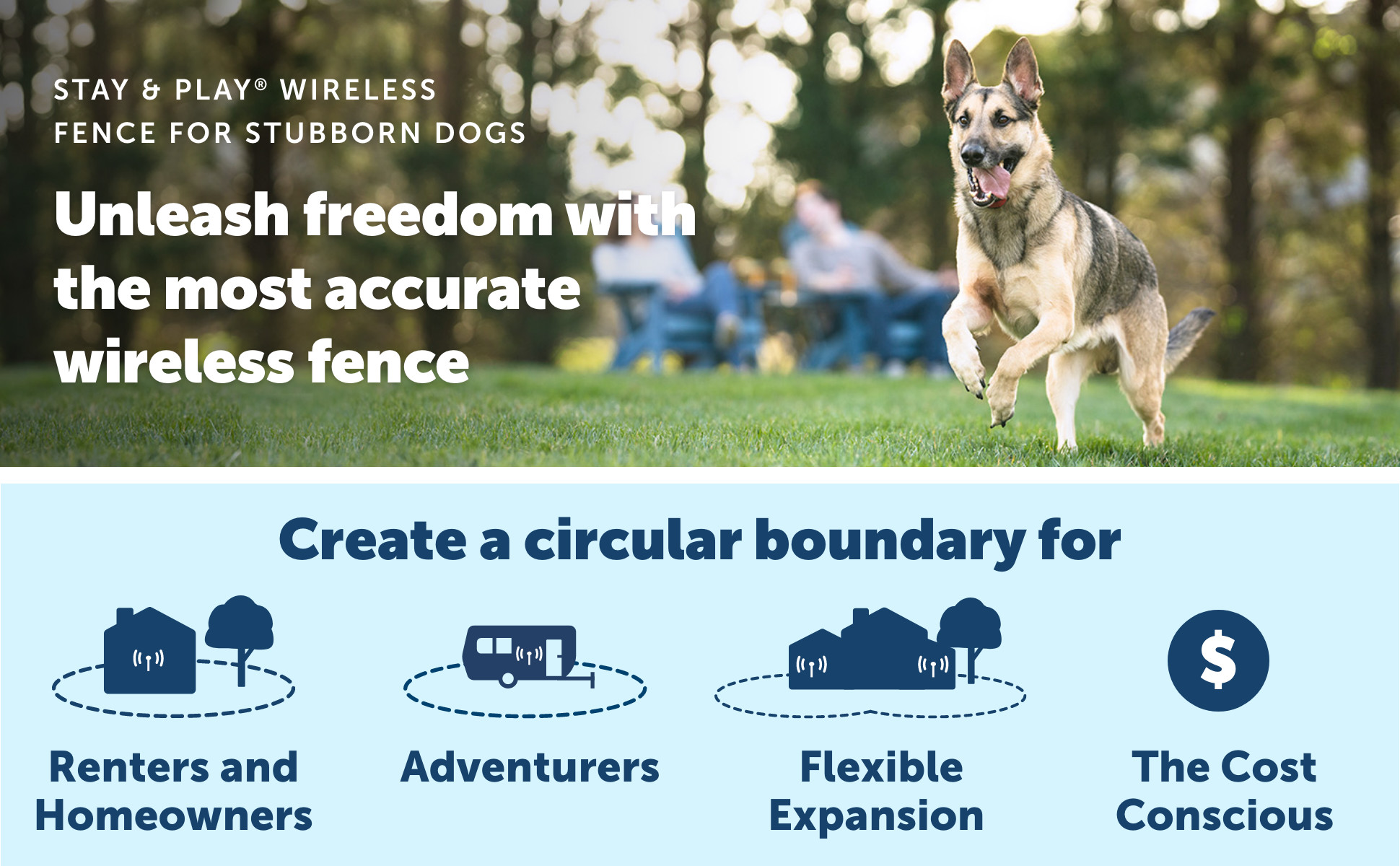 PetSafe Stay and Play Wireless Pet Fence for Stubborn Dogs from