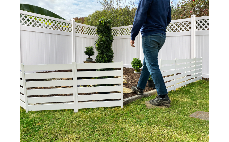 Zippity Outdoor Products 3.5 ft. H x 7.6 ft. W Manchester No-Dig Vinyl Fence  (2 Panels) & Reviews