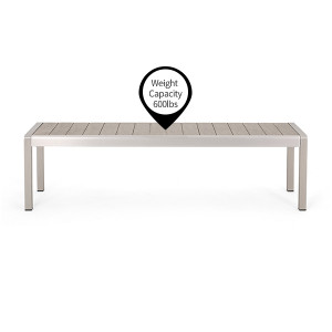 White aluminium bench seat hot sale