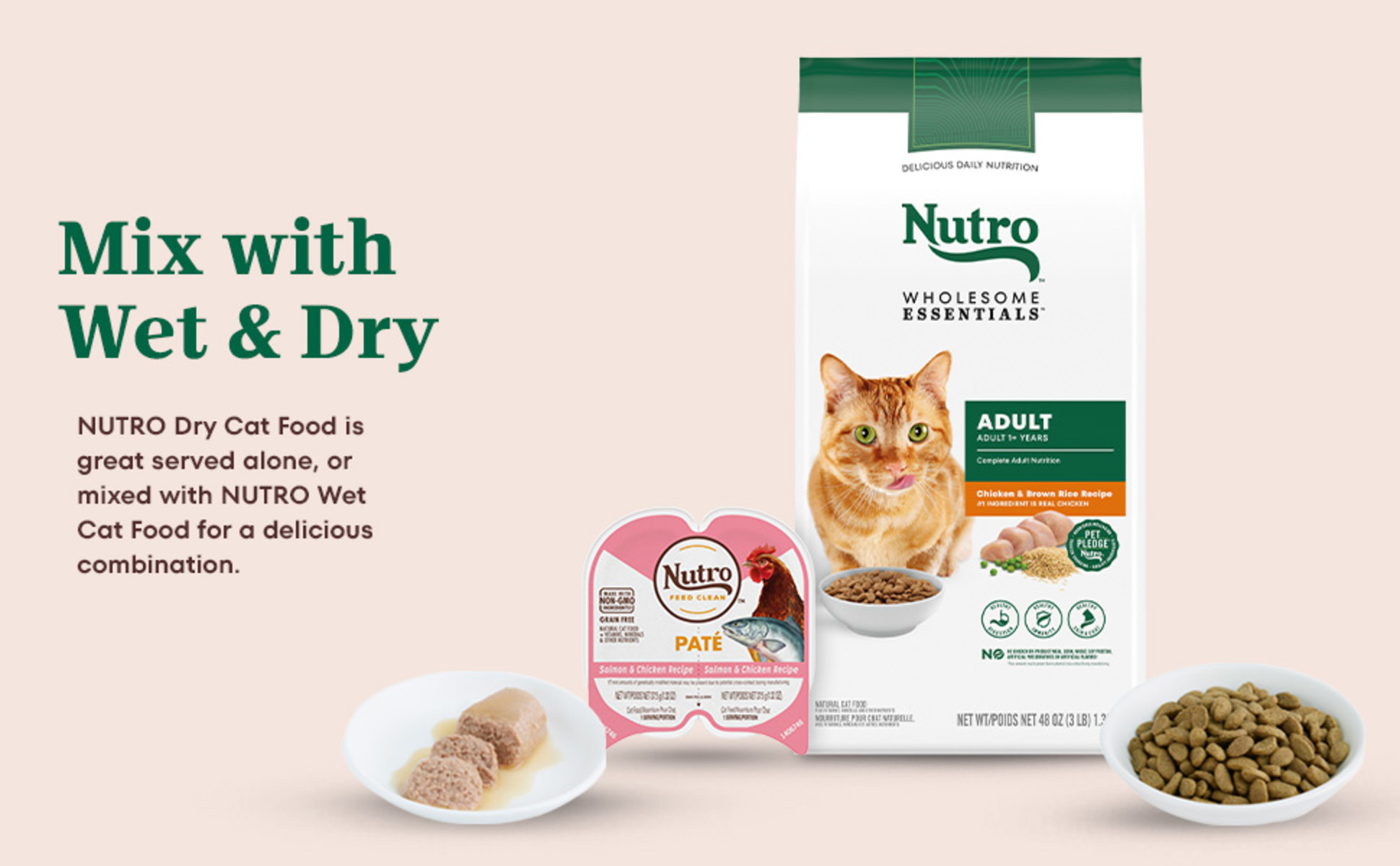 Nutro Wholesome Essentials Senior Indoor Dry Cat Food for Healthy Weight Farm Raised Chicken Brown Rice Recipe 14 lbs. Petco