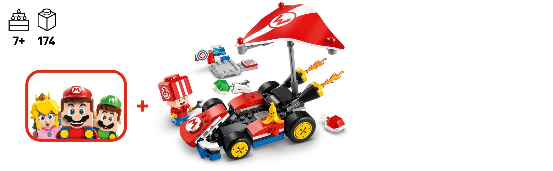 Add LEGO Mario (from set 71439), LEGO Luigi (71440) or LEGO Peach (71441) for interactive play (sets sold separately).