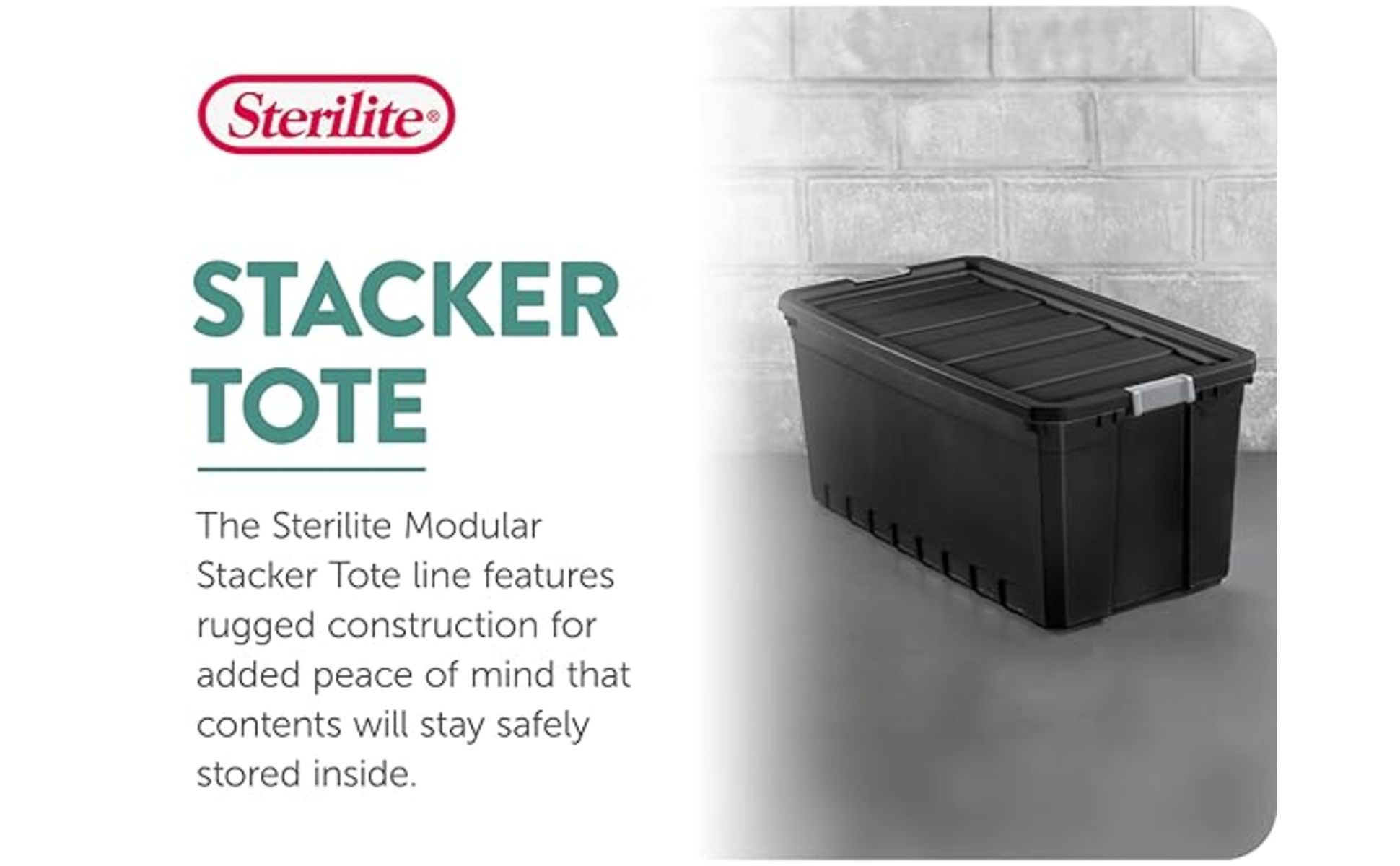 VAULTROOM CONTAINER BLK　50L Vaultz Combination Lockable Storage Box, Black, Medium