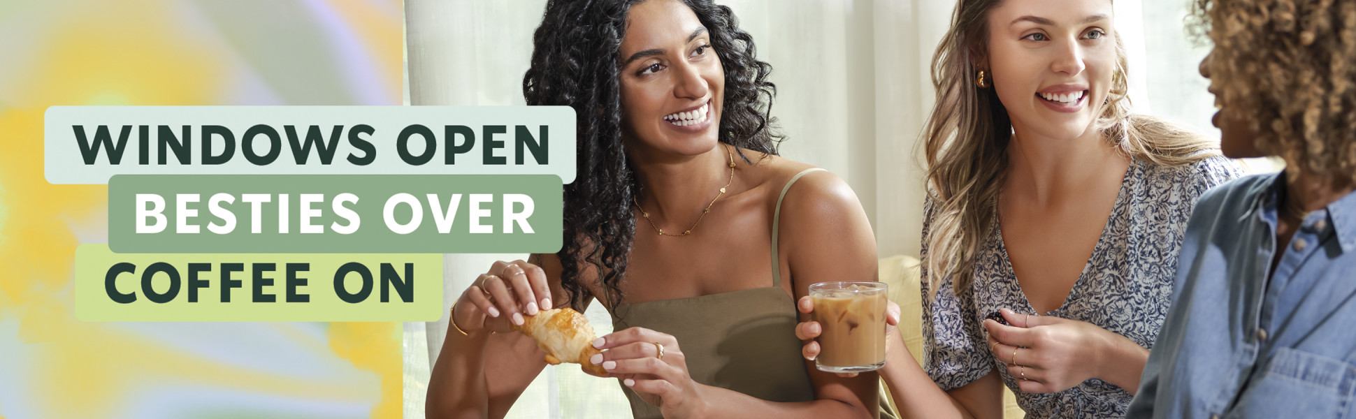 Windows Open Besties Over Coffee On