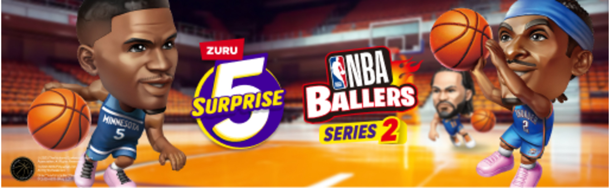 5 SURPRISE NBA Ballers Series 2 Basketball Themed Novelty