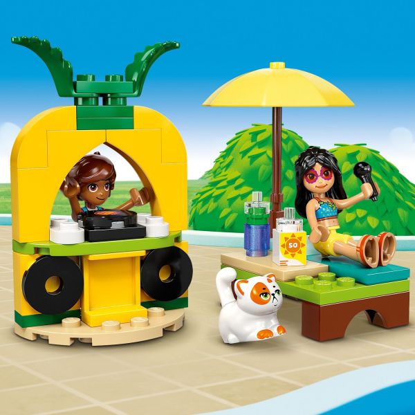 Includes a DJ booth with spinning record and a microphone.
