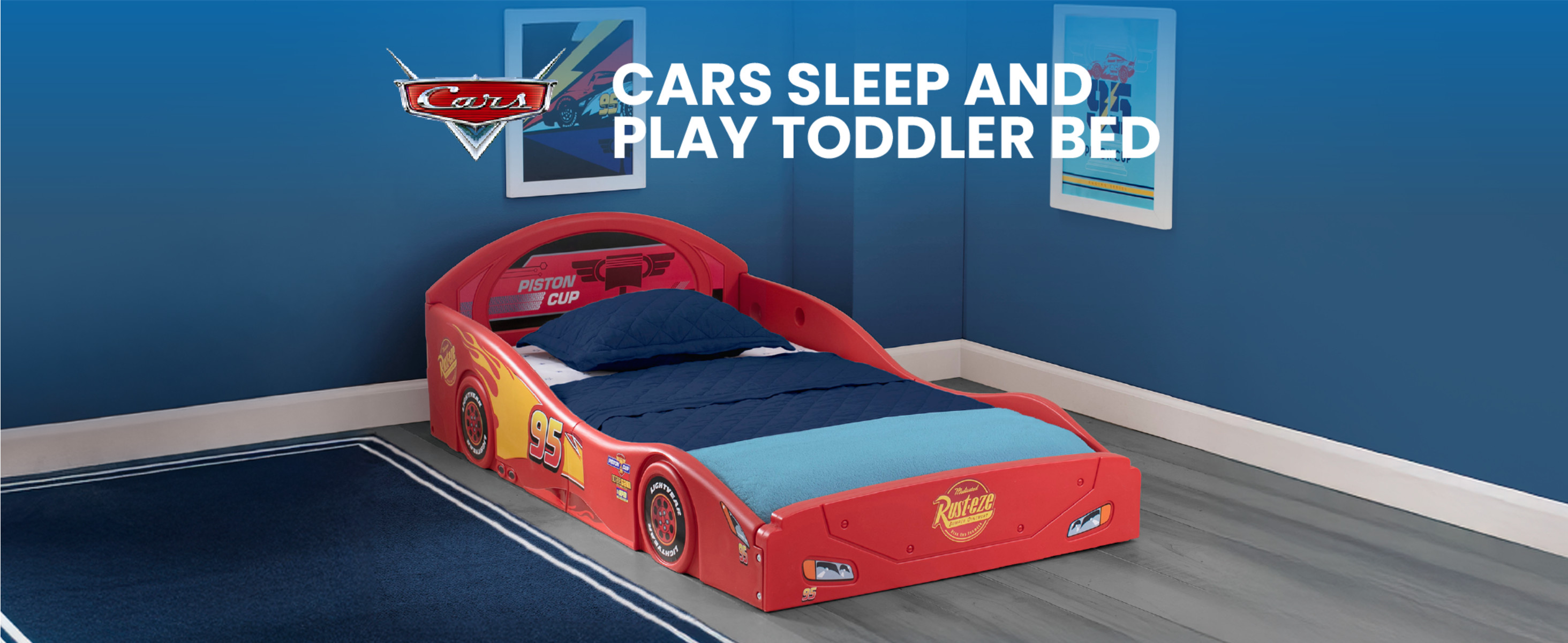 Disney Pixar Cars Lightning McQueen Plastic Sleep and Play Toddler