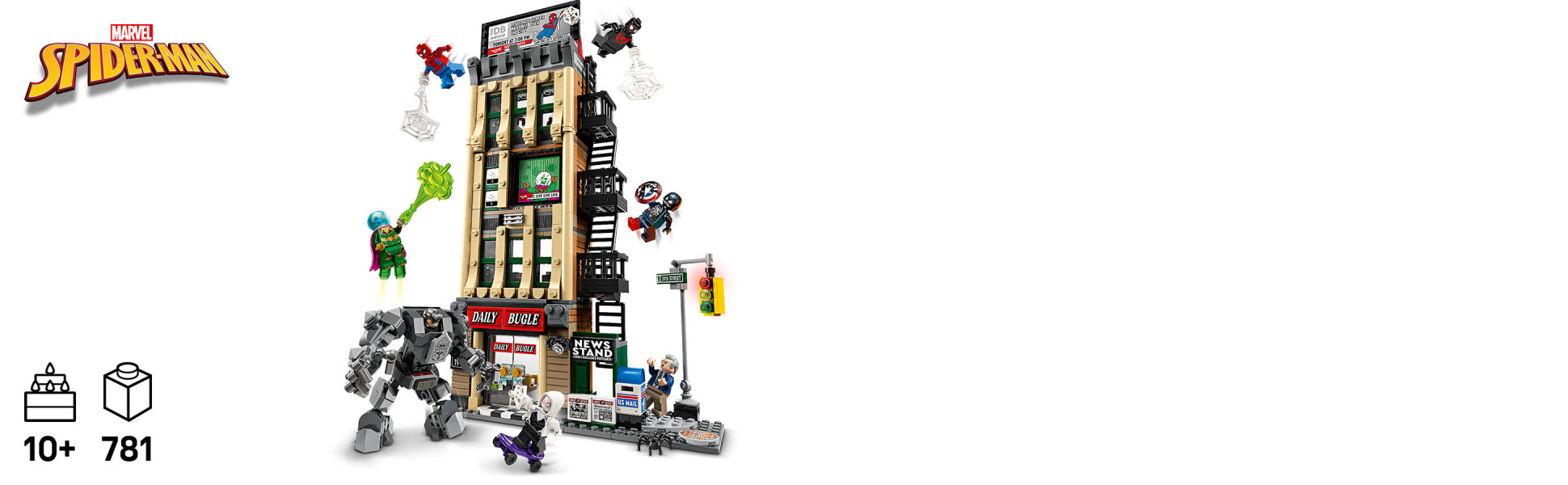 The detailed exterior and interior include lots of accessories and features, such as a slider that changes the billboard display.