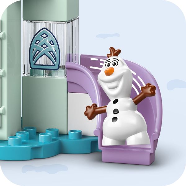 Send Olaf whooshing down the slide into the snow.
