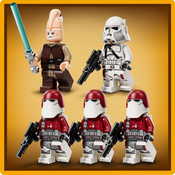 Ki-Adi-Mundi, Commander Bacara and 3 Galactic Marines.