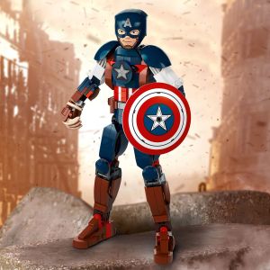 LEGO Marvel 76258 La Figurine de Captain America avec Bouclier, Jouet et  Décoration Avengers - ADMI