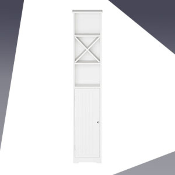 Lavish Home 67-Inch-Tall Bathroom or Laundry Room Storage Cabinet
