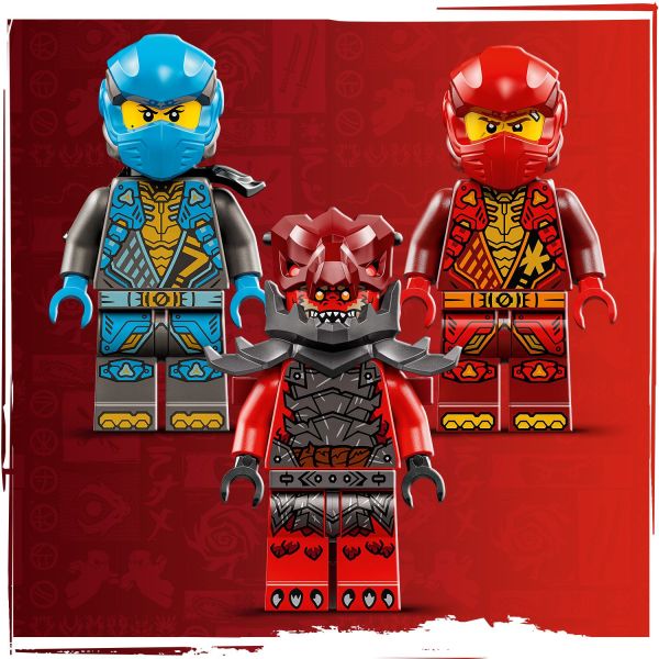 Playset includes Kai, Nya and a Dragonian Warrior.