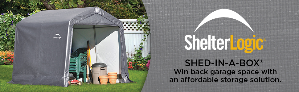 ShelterLogic Shed-in-a-Box - Win back garage space with an affordable storage solution.