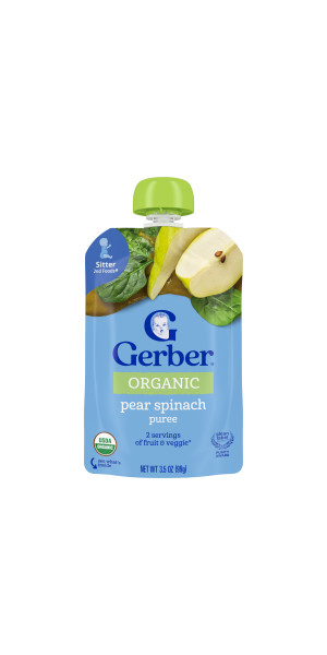 Organic Pear Spinach Puree