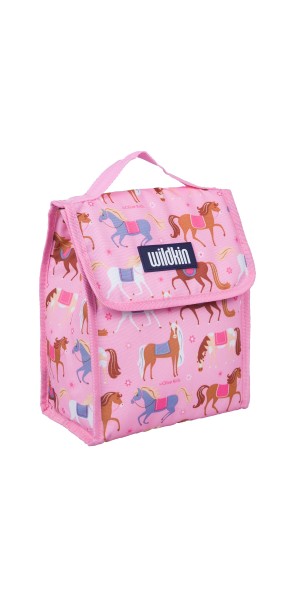 Wildkin 16 Inch Horse Dreams Backpack Lunchbox Set, Monogram