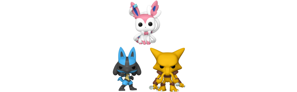 Funko Pop! Pokemon: Season 9 Collectors Set - 3 Figure Set Includes:  Alakazam, Sylveon, and Lucario