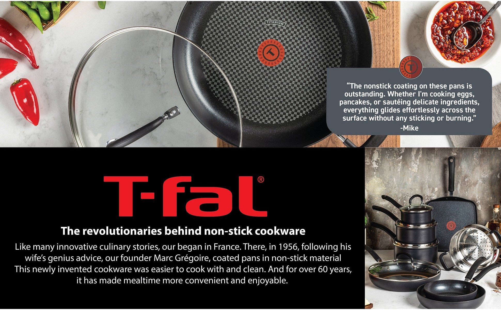 T-fal Ultimate 17 Piece Titanium Nonstick Cookware Set with