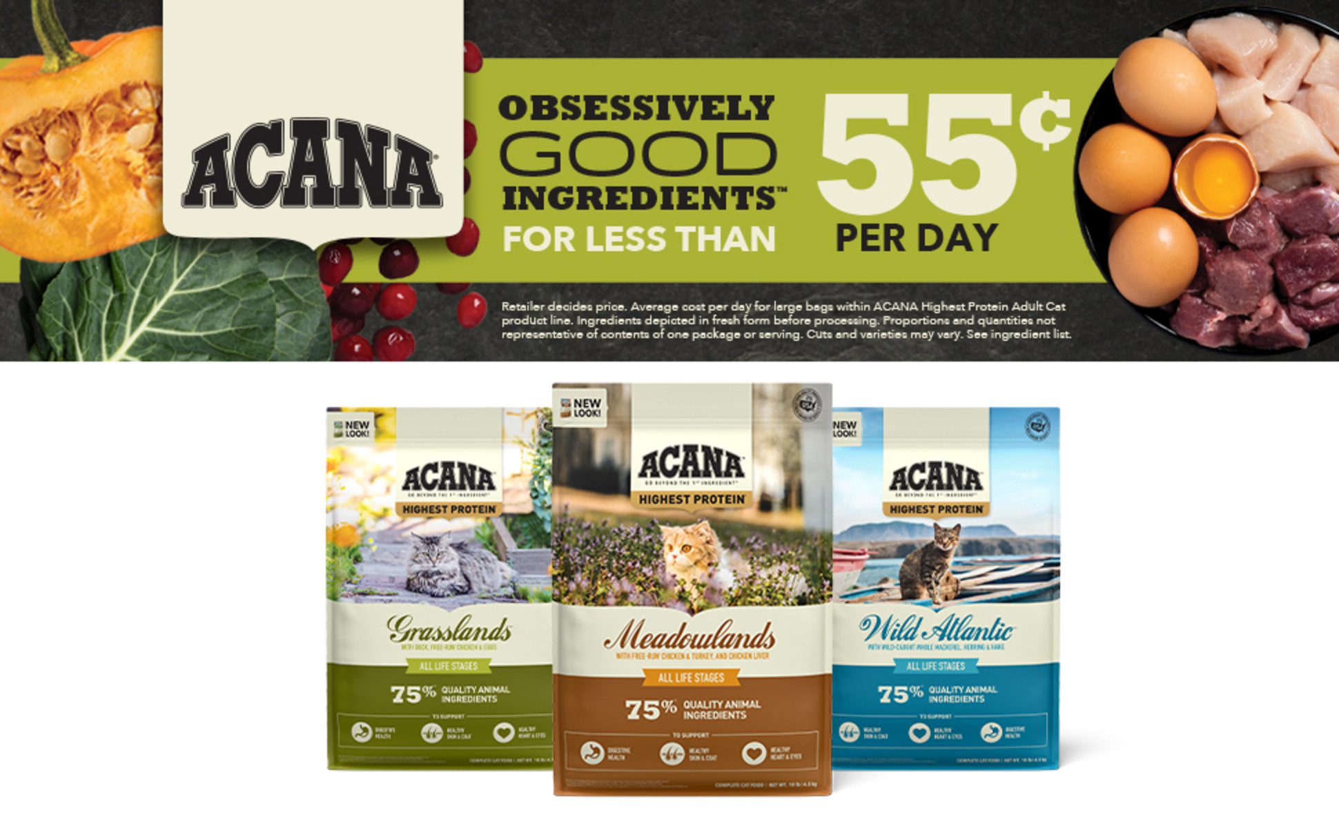 ACANA Meadowlands Grain Free Chicken Turkey Cat Food 10 lbs