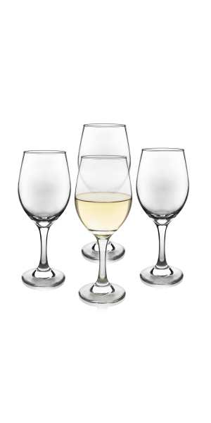 Libbey Classic White Wine Glasses, 11 oz, Set of 4