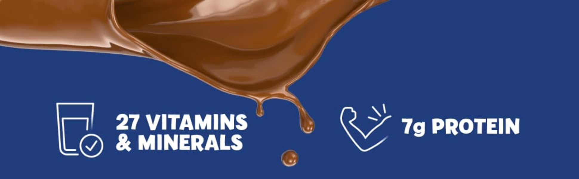 PediaSure Grow & Gain has 27 vitamins and minerals and 7g protein.