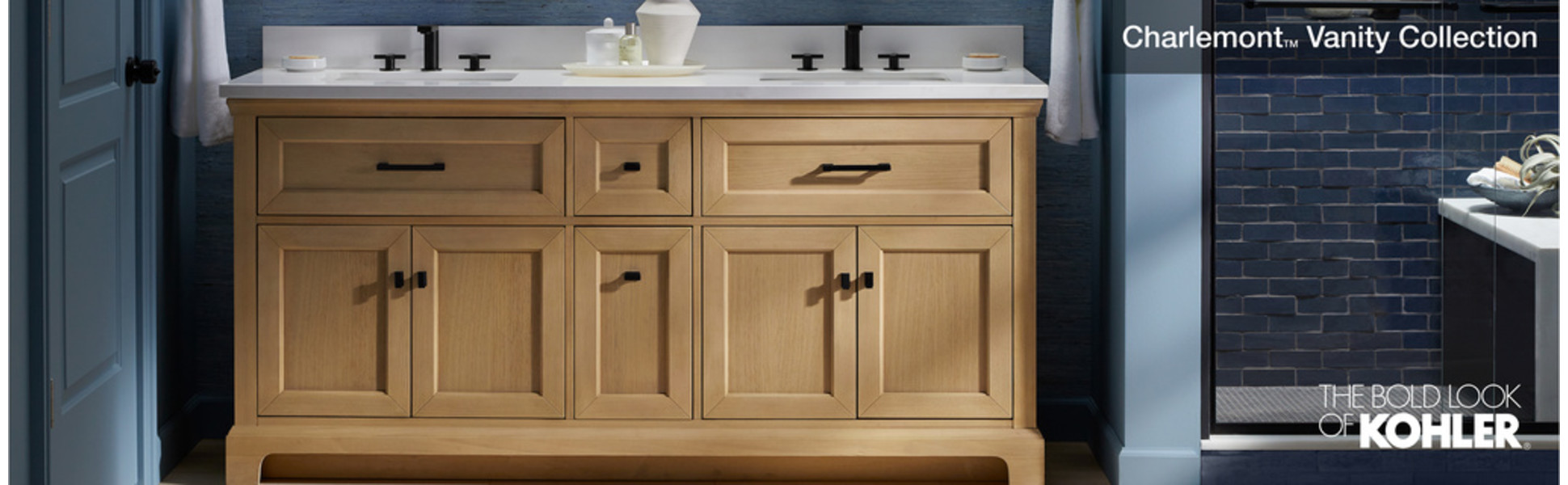 KOHLER Charlemont 73.75in. Double Sink Freestanding Light