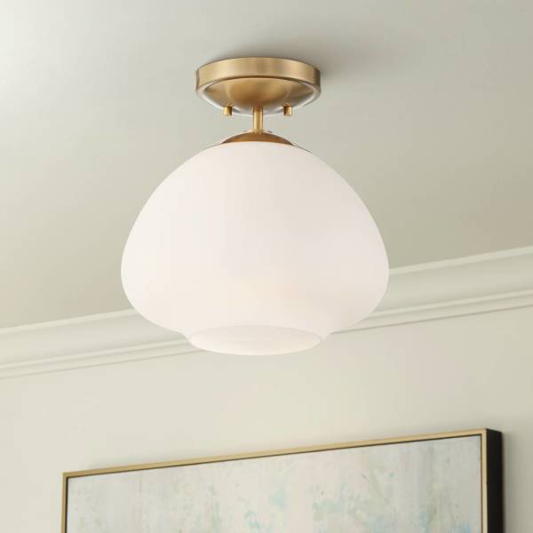 Possini Euro Design Liston Modern Ceiling Light Semi Flush Mount