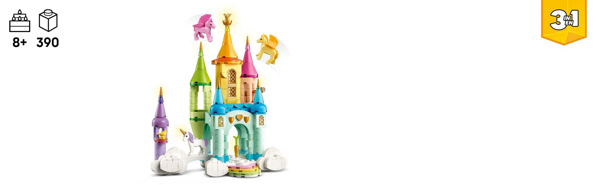 Girls and boys aged 8 and up can enjoy a fun build before escaping into a fantasy world for playtime with 3 different sets.