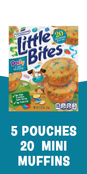 Entenmann's Little Bites Party Cake Mini Muffins, 5 pouches, 8.25 oz