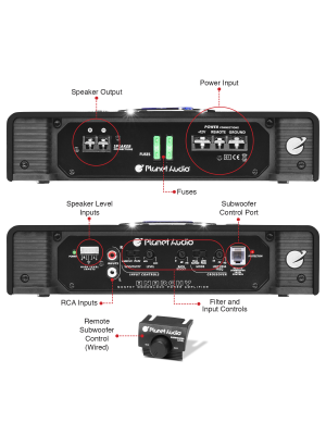 Planet Audio AC2500.1M 2500 Watt Monoblock Car Amplifier, Mosfet