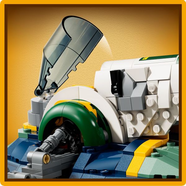 Place Jango Fett and Young Boba Fett in the cockpit.