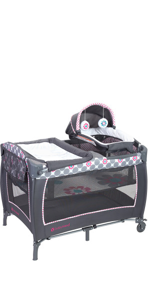 Baby Trend Lil Snooze Deluxe II Nursery Center Playard with Changer and  Bassinet, Daisy Dots Pink - Walmart.com