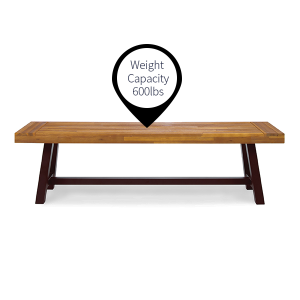 Noble House Carlisle 63 in. Metal Outdoor Patio Bench 12947 The Home Depot