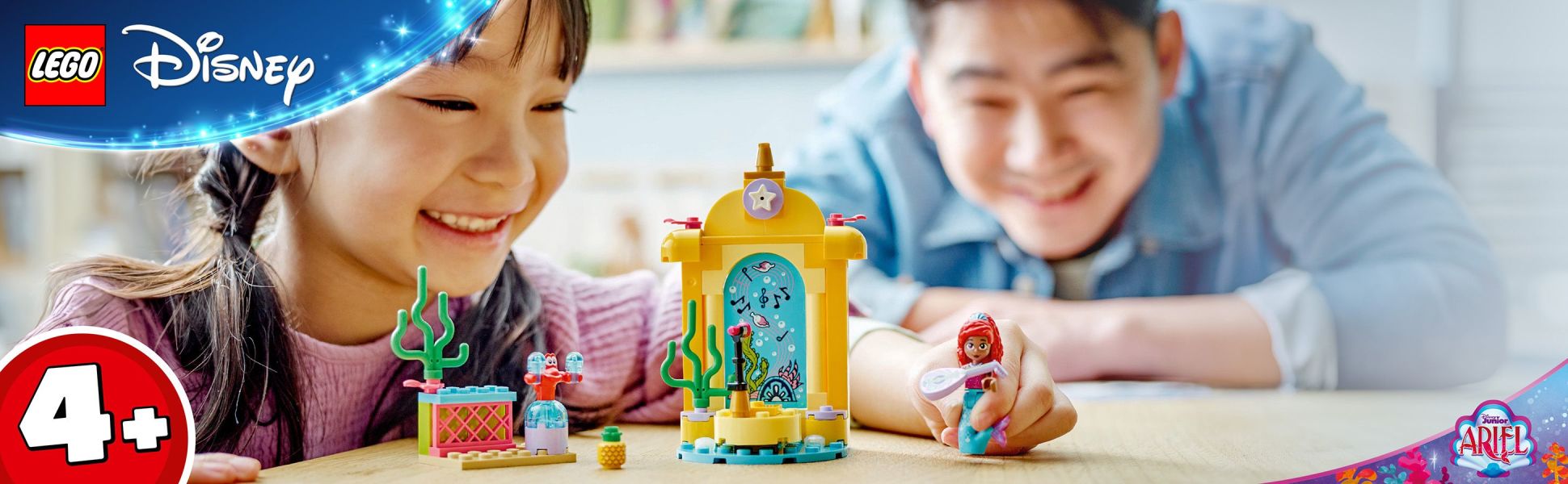 Inspire play with a fun, learn-to-build LEGO construction set for kids aged 4+ with a passion for The Little Mermaid.