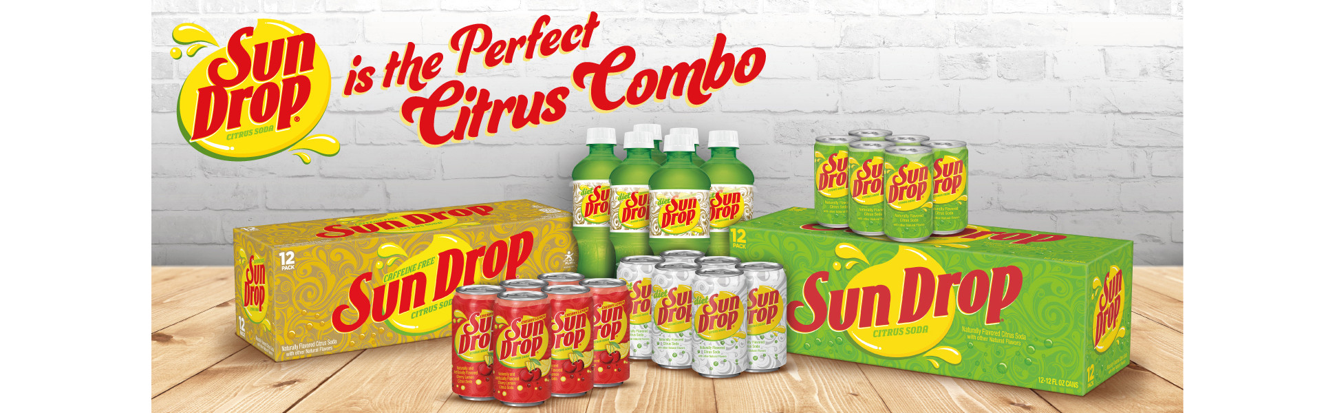 Diet Sun Drop Cherry Lemon Citrus Soda Pop, 2 L, Bottle - Walmart.com