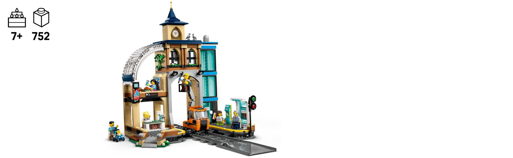 The bustling 3-level station is packed with realistic features for imaginative play.
