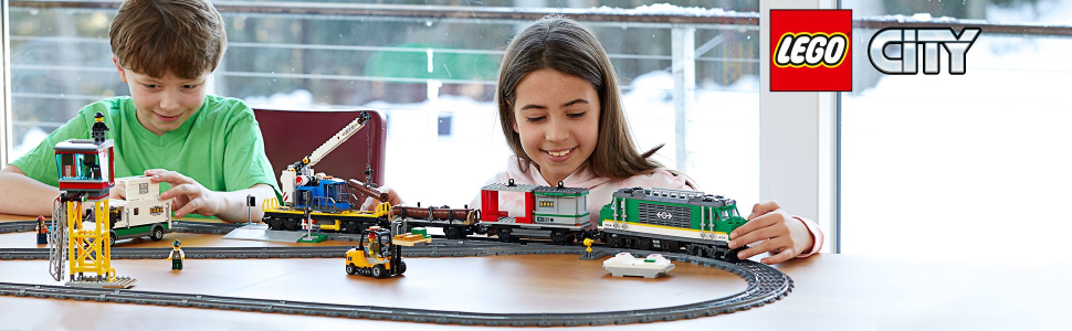Lego City Cargo Train (60198) Remote Control Train Building Kit 1226 Pcs  Retired