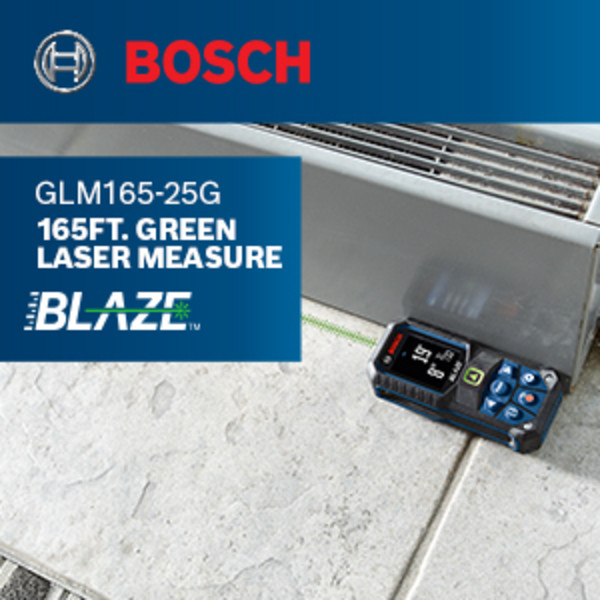 Bosch BLAZE 165 ft. Laser Distance Tape Measuring Tool with Color Screen  and Measurement Rounding Functionality GLM165-22 - The Home Depot