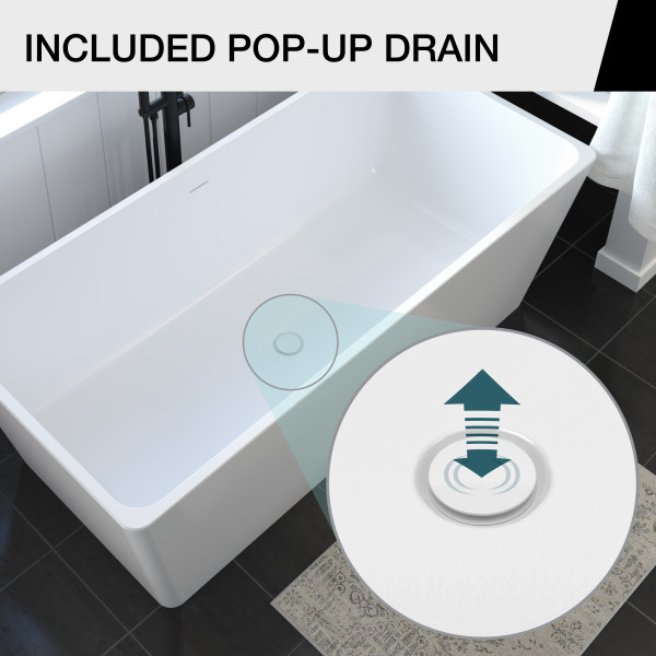 MAAX Nakuru 67 in. x 31in. Acrylic Non-Whirlpool Freestanding