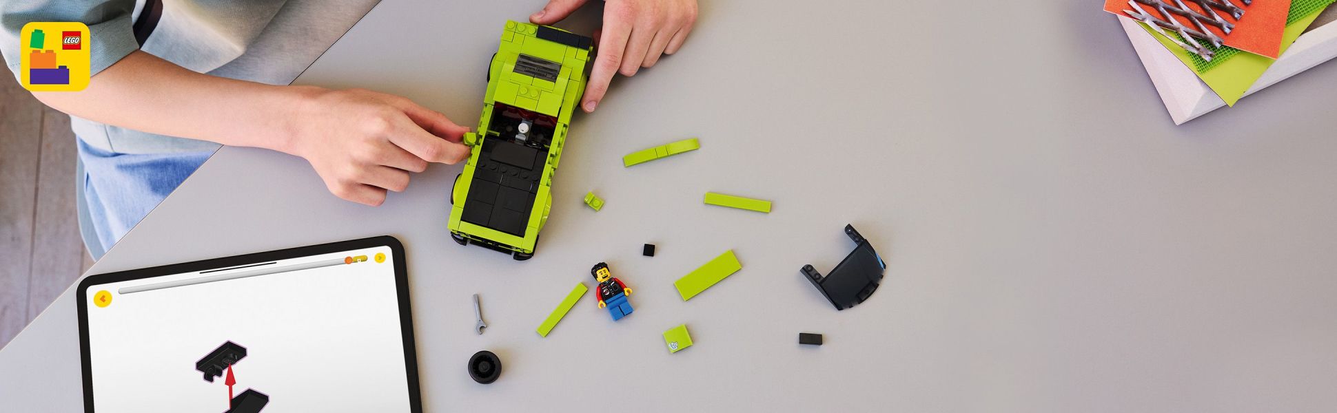 Builders can save progress, zoom in and rotate their vehicles in 3D with the LEGO Builder app.