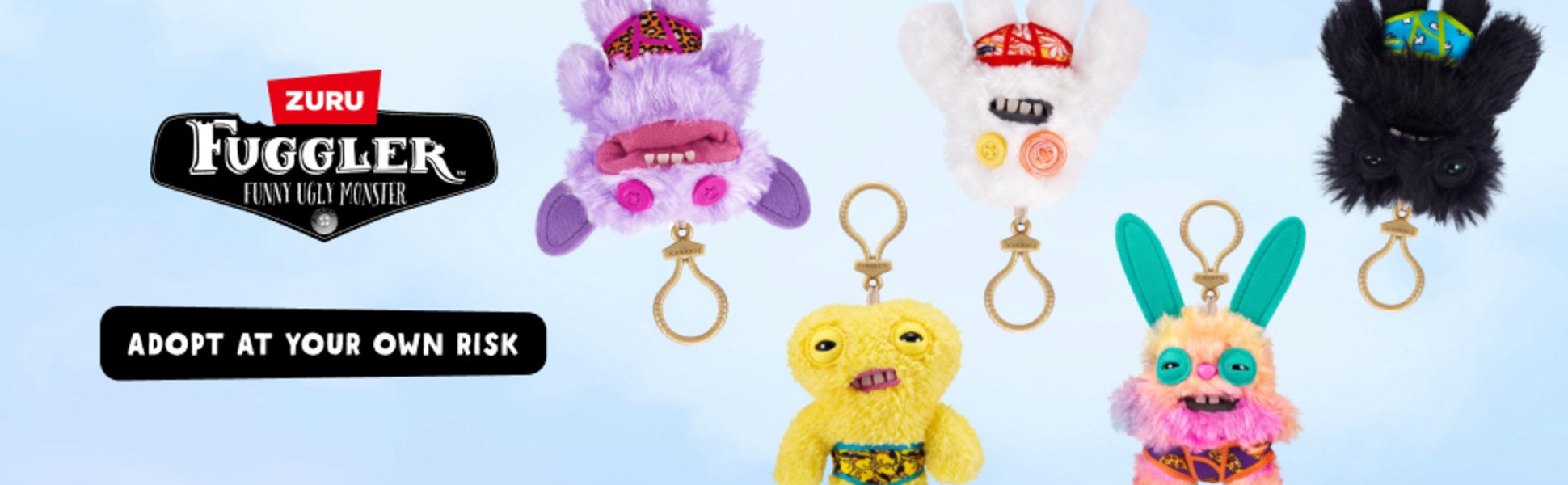 ZURU Fuggler Keyring ぬいぐるみセット ZURU Fuggler 5-in Keyrings Series 4 (Styles May Vary) | GameStop