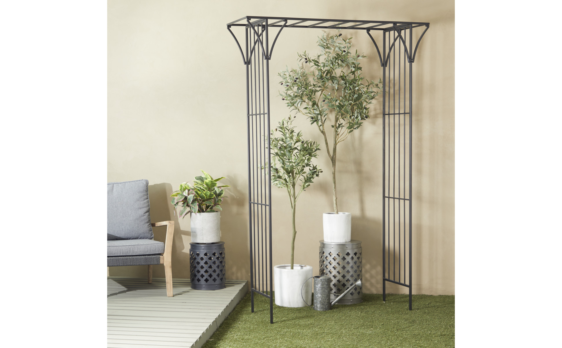 新品登場 Black Lane Litton Metal x In. 87 Arbor Garden Contemporary ワンピース