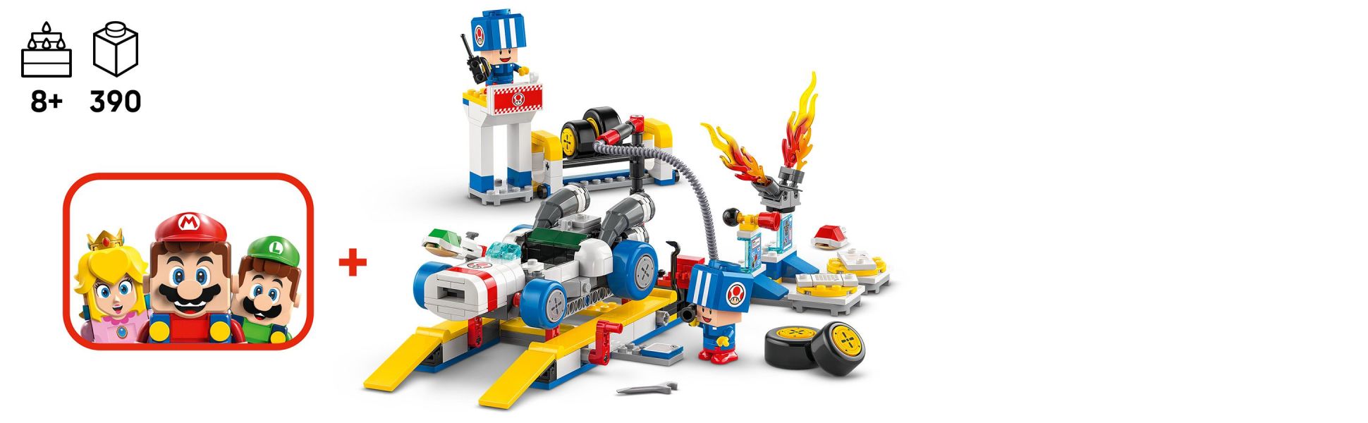 Add LEGO Mario (from set 71439), LEGO Luigi (71440) or LEGO Peach (71441) for interactive play (sets sold separately).