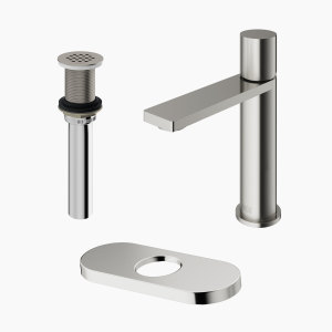 VIGO Halsey Single Handle Single-Hole Bathroom Faucet in Brushed