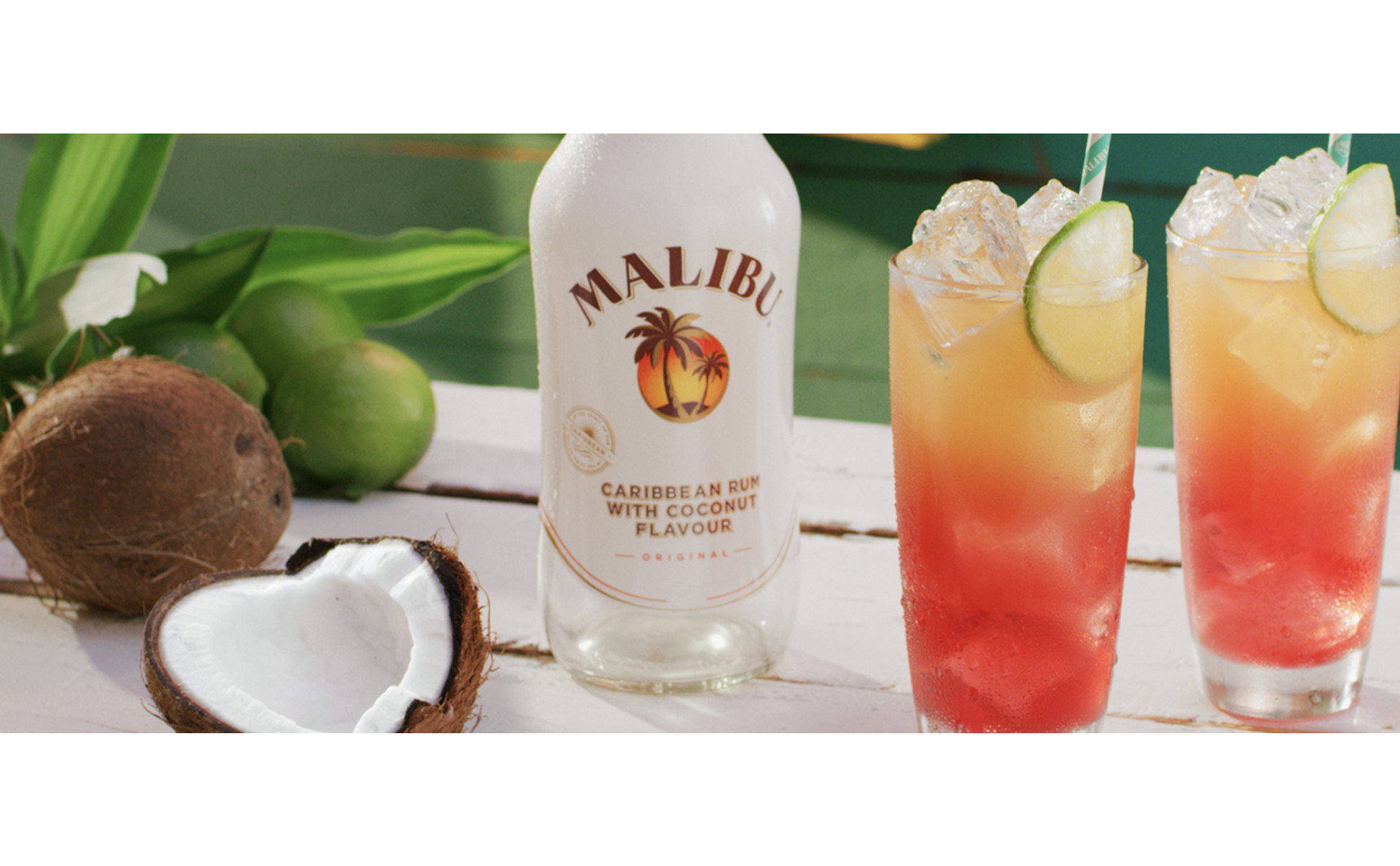 Malibu White Rum with Mango Liqueur, 750 ml Bottle, 21% ABV